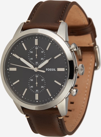 FOSSIL Analog klocka i brun: framsida