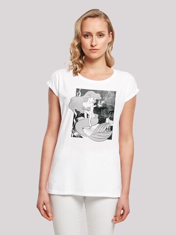 T-shirt 'Disney Girls The Little Mermaid' F4NT4STIC en blanc : devant