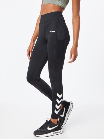 Hummel Skinny Sportbyxa 'Chipo' i svart: framsida