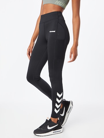 Hummel - Skinny Calças de desporto 'Chipo' em preto: frente