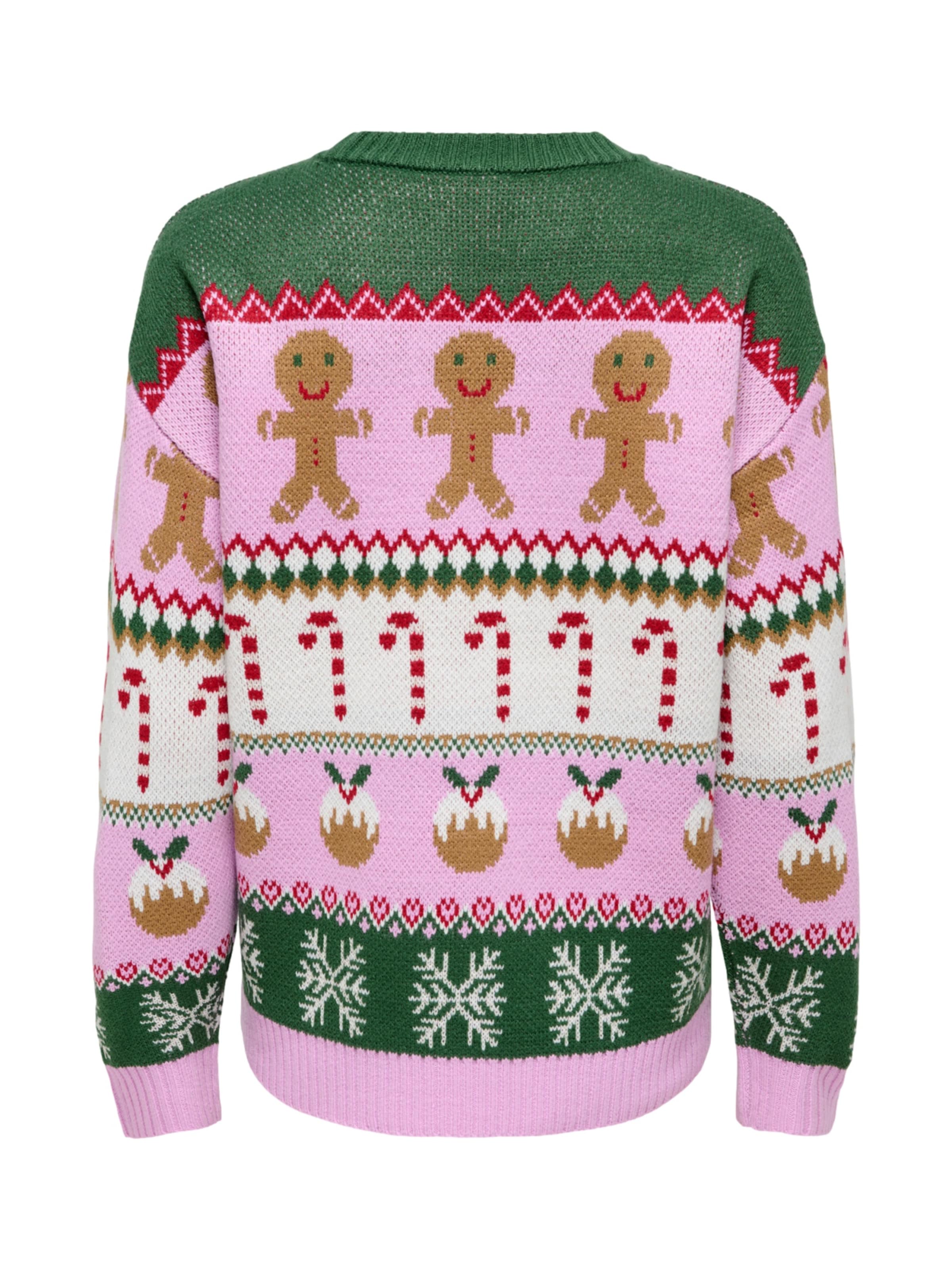 ONLY - Pullover 'ONLXmas HO' em rosa