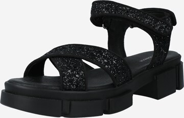 Sofie Schnoor - Sandalias en negro: frente