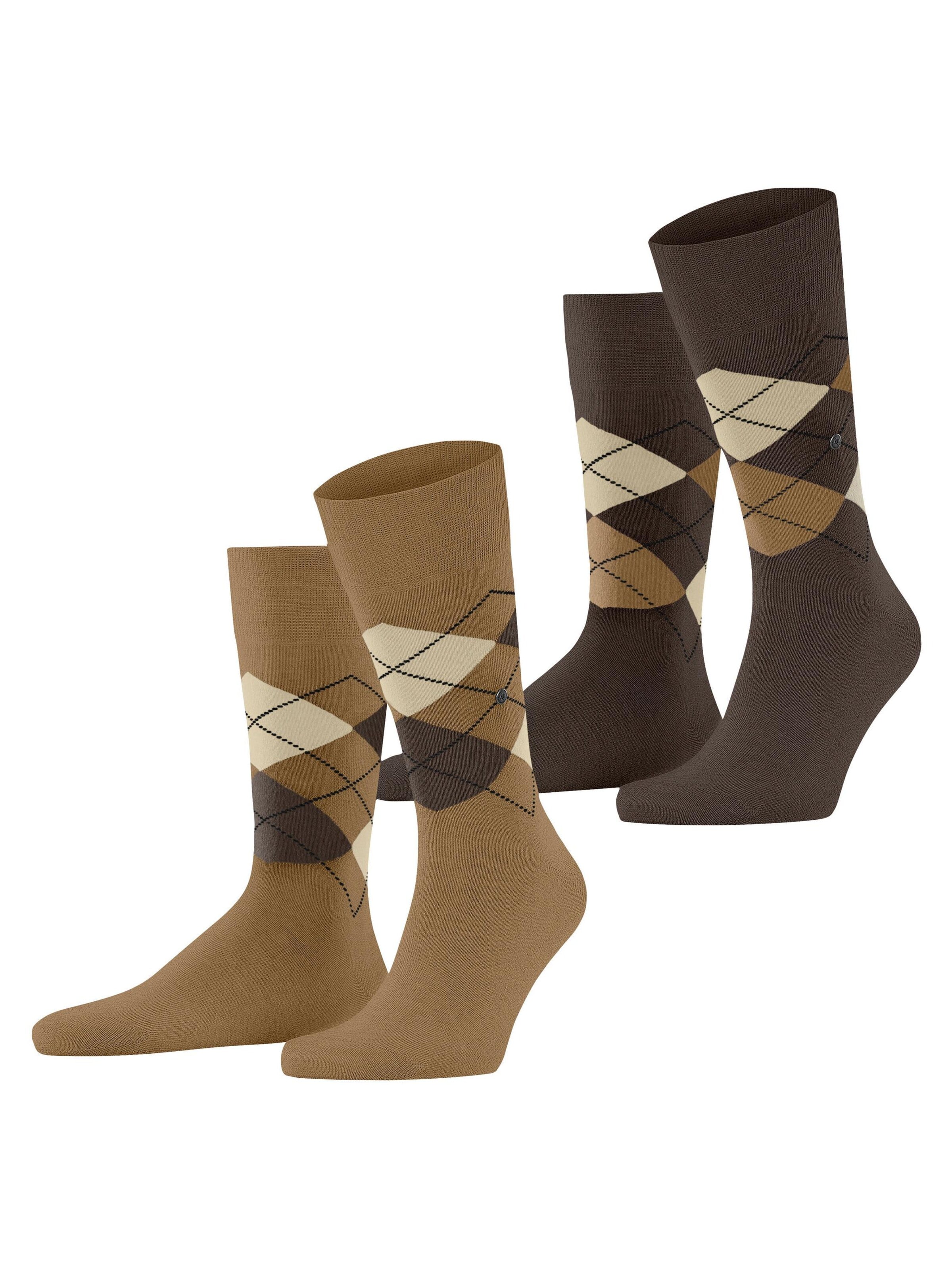 BURLINGTON Socks 'Everyday Argyle' in Brown: front