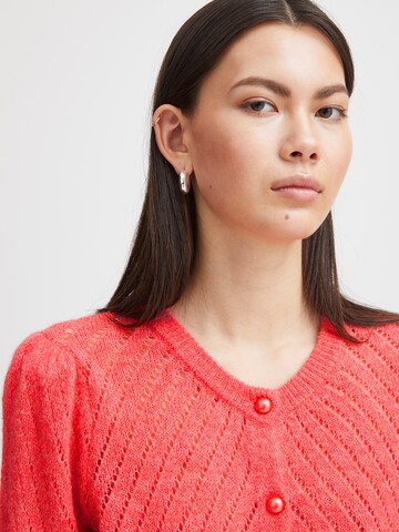 ICHI Knit cardigan 'KAMARA' in Red