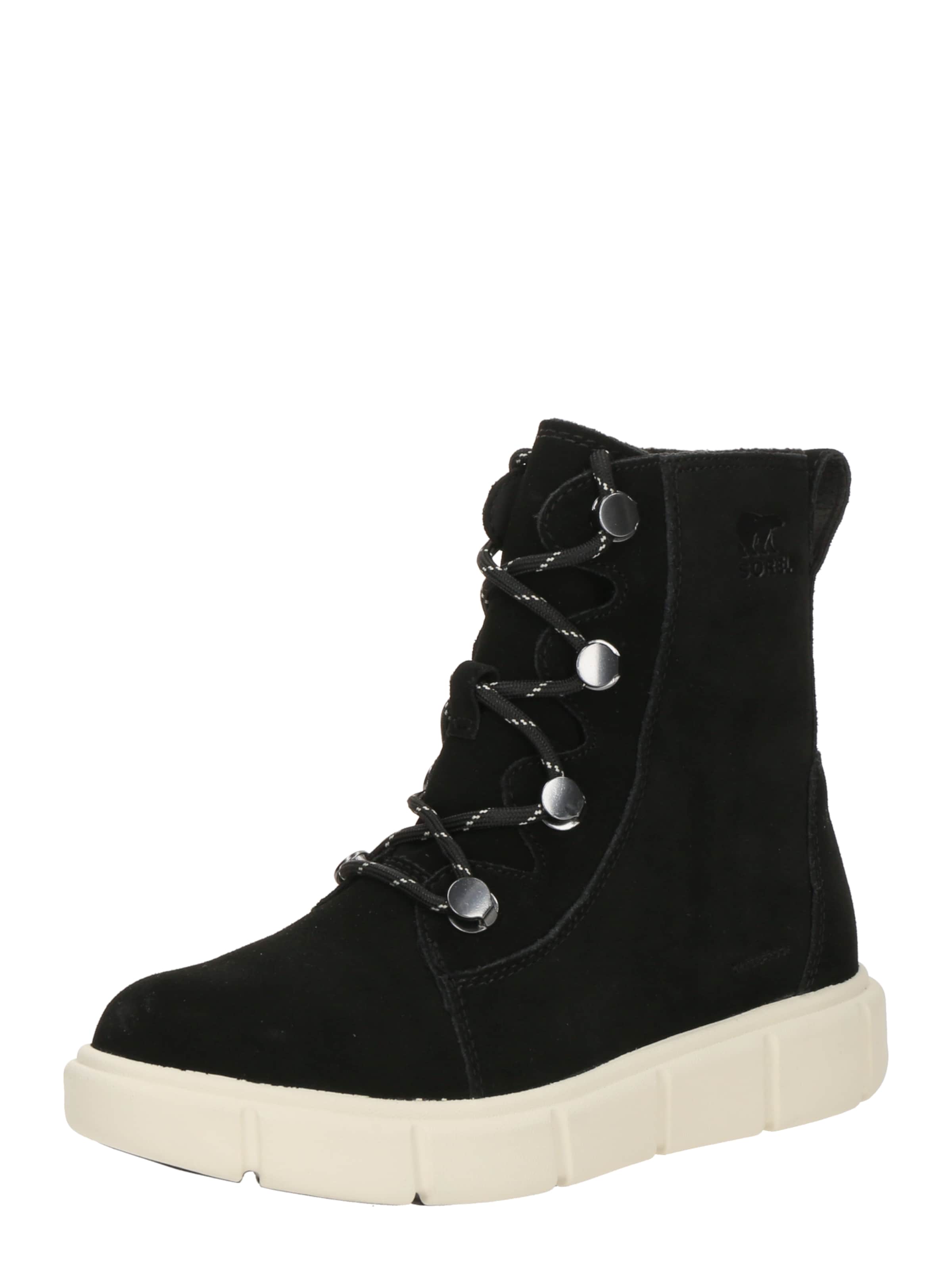 SOREL Paeltega poolsaabas 'Explorer III Joan', värv must: eest vaates