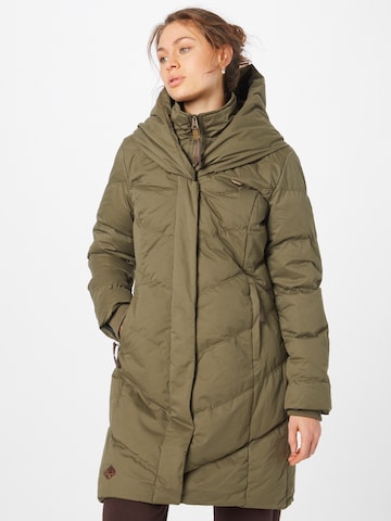 Ragwear Winter Coat 'NATALKA' in Green: front