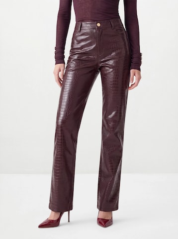 Hoermanseder - regular Pantalón 'Croco' en rojo: frente