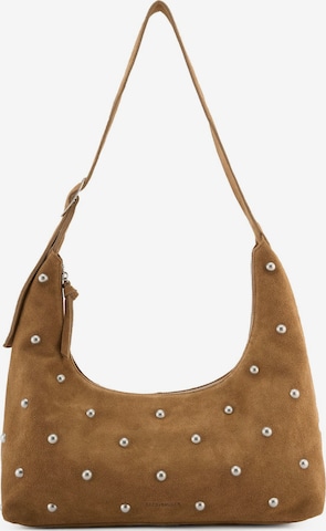 FREDsBRUDER Schultertasche 'Endless Beads' in Braun: Vorderseite