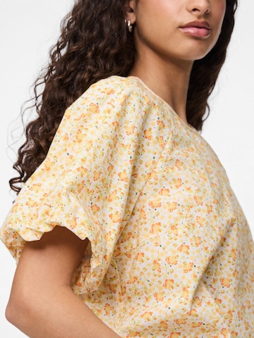 Chemisier 'PCFRONA' PIECES en jaune