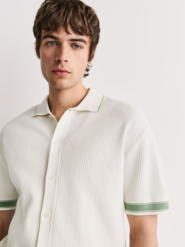 Next Comfort fit Button Up Shirt in Beige