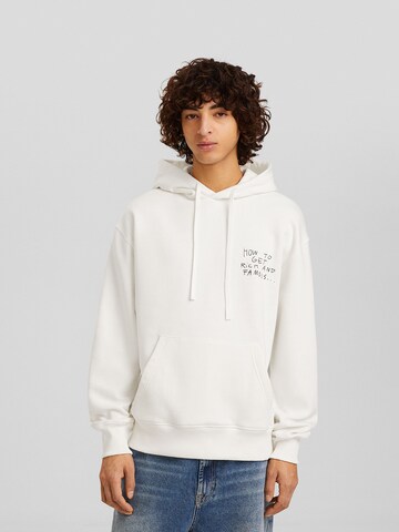 Sweat-shirt Bershka en blanc