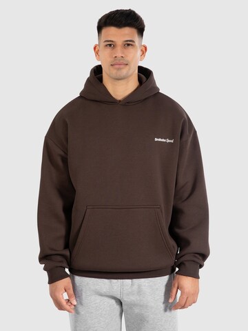 Smilodox Zip-Up Hoodie 'Fortes' in Brown: front