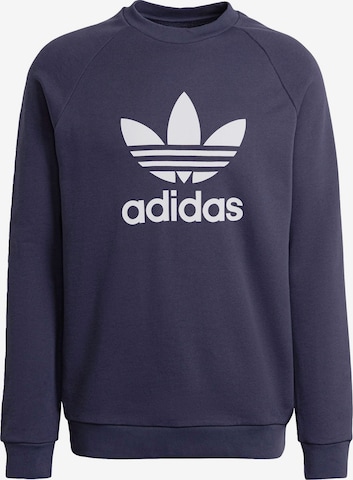 ADIDAS ORIGINALS Sweatshirt 'Adicolor Classics Trefoil' in Blauw: voorkant