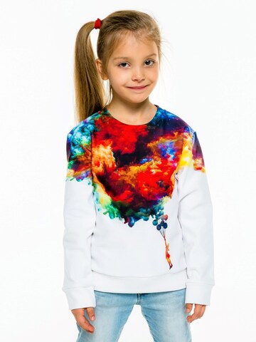 Mr. Gugu & Miss Go Sweatshirt 'Galaxy Balloons' i hvid: forside
