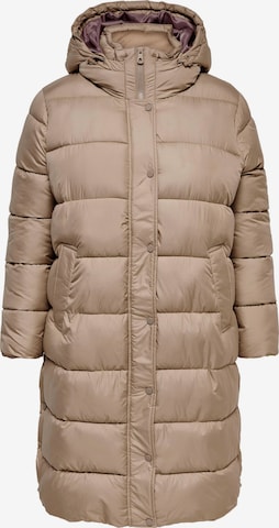 Manteau d’hiver 'Cammie' ONLY Carmakoma en marron : devant