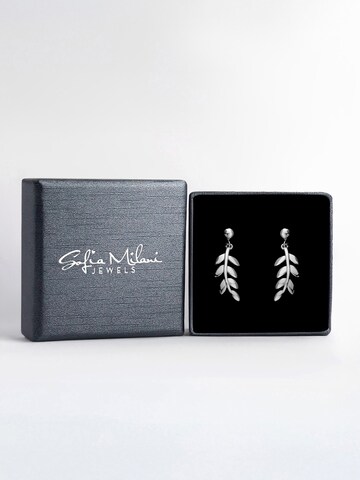 Sofia Milani Ohrringe 'Leaf'‌‌‌‌ in Silber