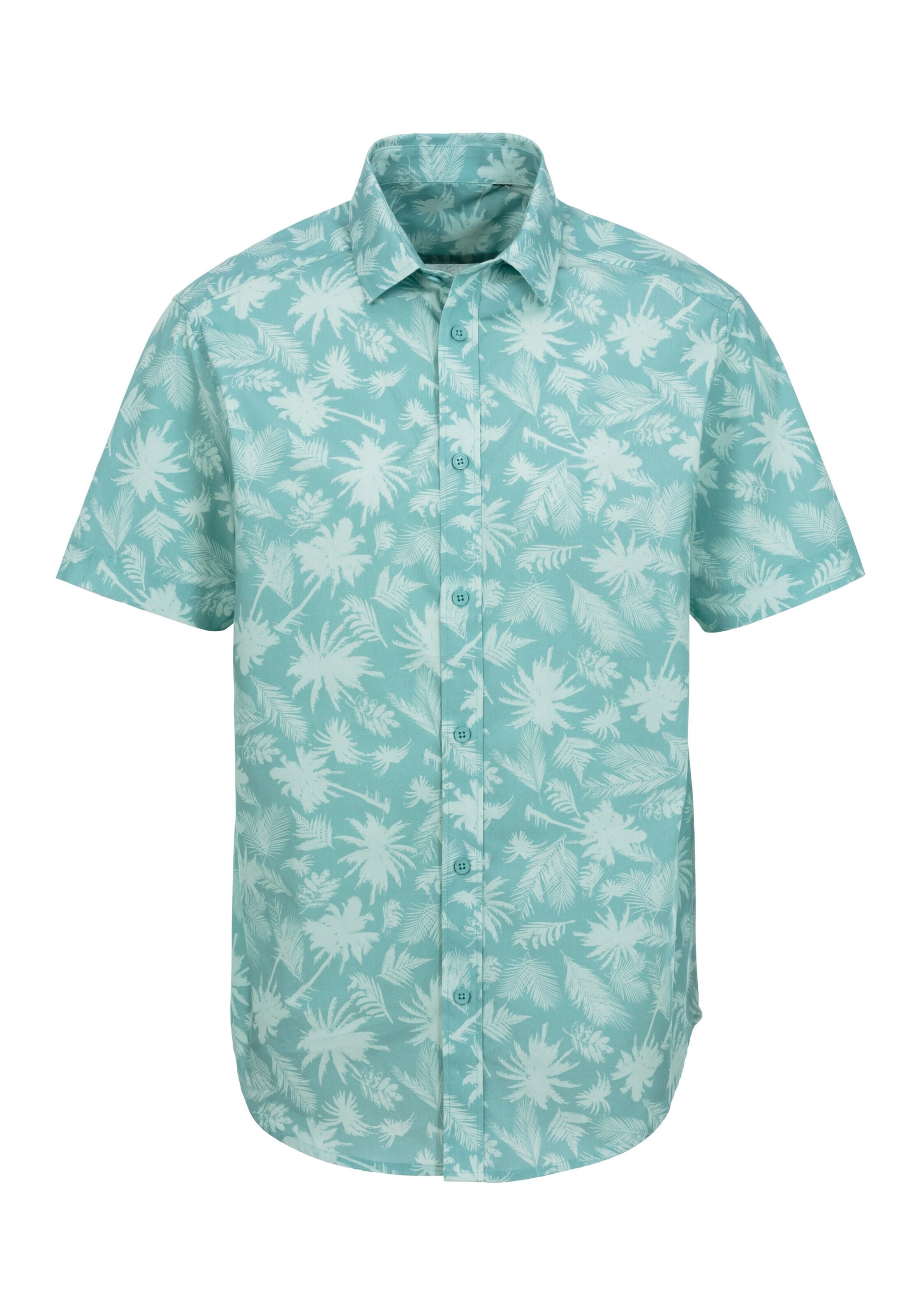 BEACH TIME Button Up Shirt in Blue: front