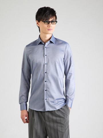 Coupe slim Chemise business OLYMP en bleu : devant