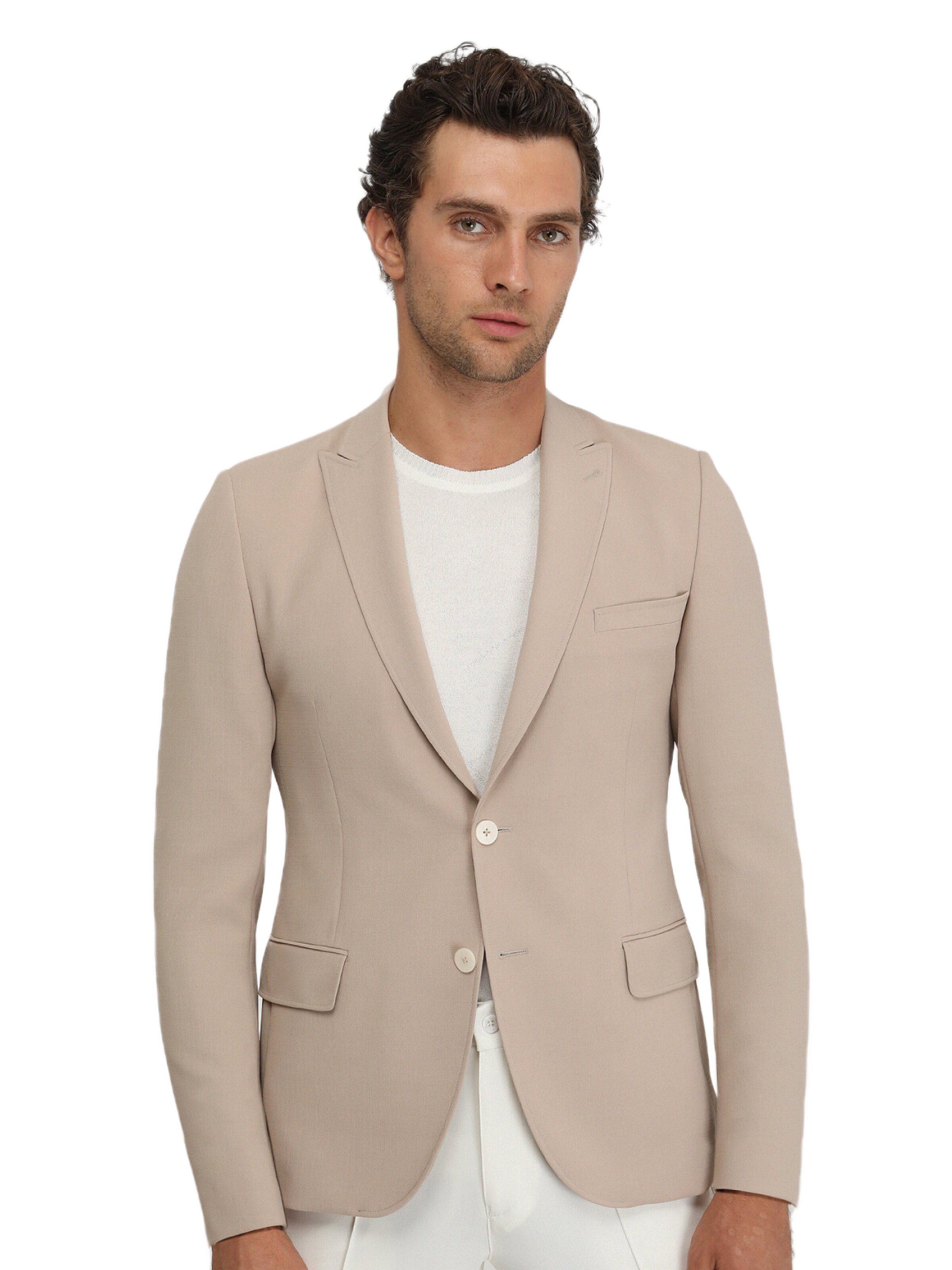 KİP Slim fit Suit Jacket in Beige: front