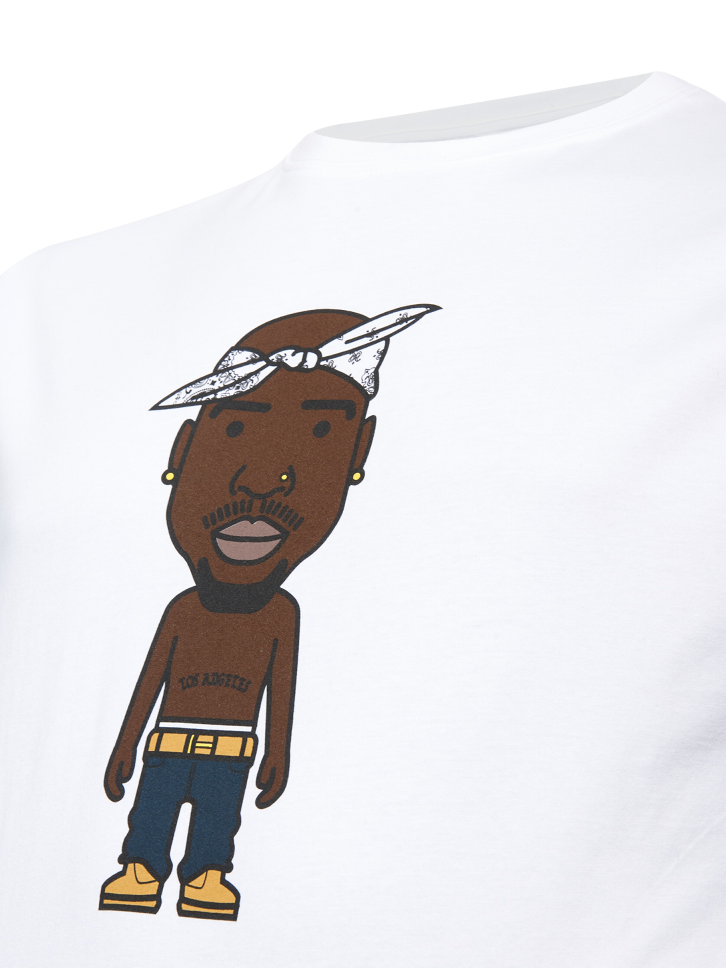 Männer Große Größen Mister Tee T-Shirt 'LA Sketch' in Weiß - XN68879 Männer Große Größen Mister Tee T-Shirt 'LA Sketch' in Weiß - XN68879
