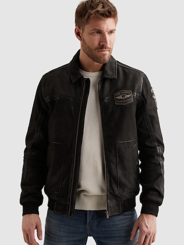 Giacca di mezza stagione 'Summer Hudson leather jacket' di PME Legend in nero: frontale
