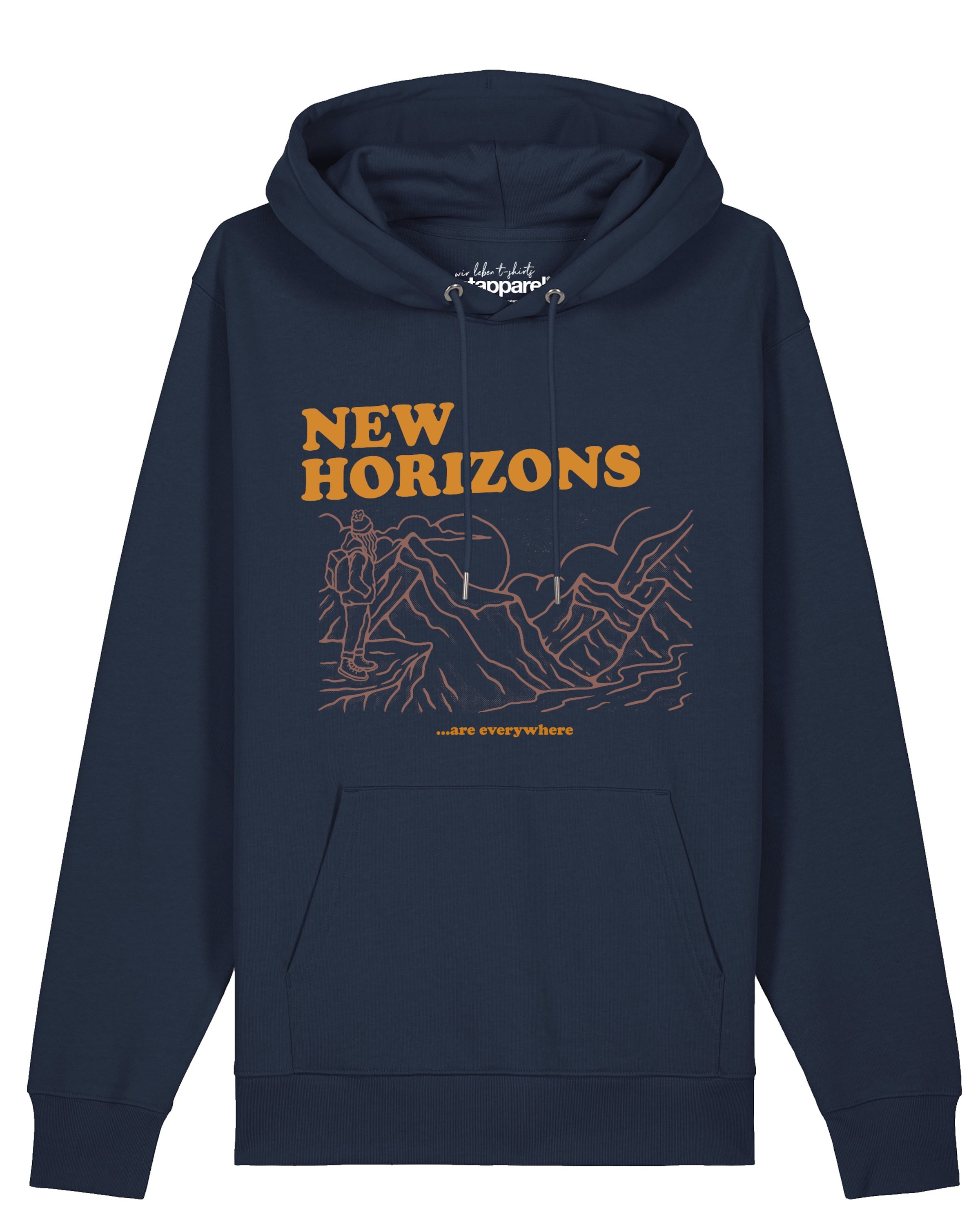 Sweat-shirt 'New Horizons Are Everywhere' Watapparel en bleu : devant