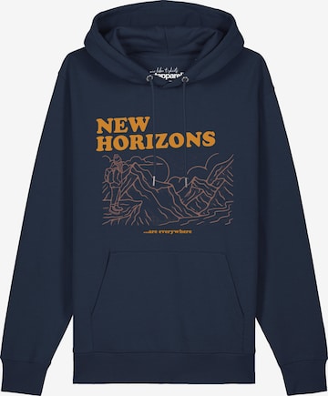 Sweat-shirt 'New Horizons Are Everywhere' Watapparel en bleu : devant