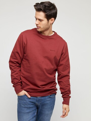 mazine Sweatshirt 'Burwood' in Rood: voorkant