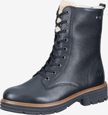 REMONTE Lace-Up Ankle Boots in Black: front