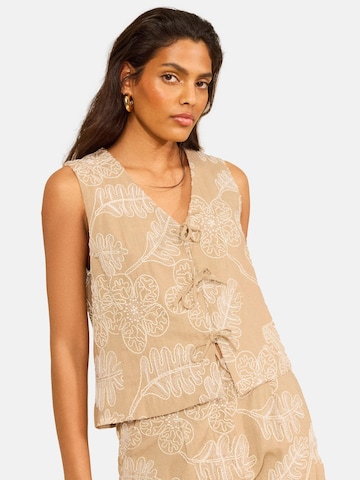 Haut love & roses en beige : devant