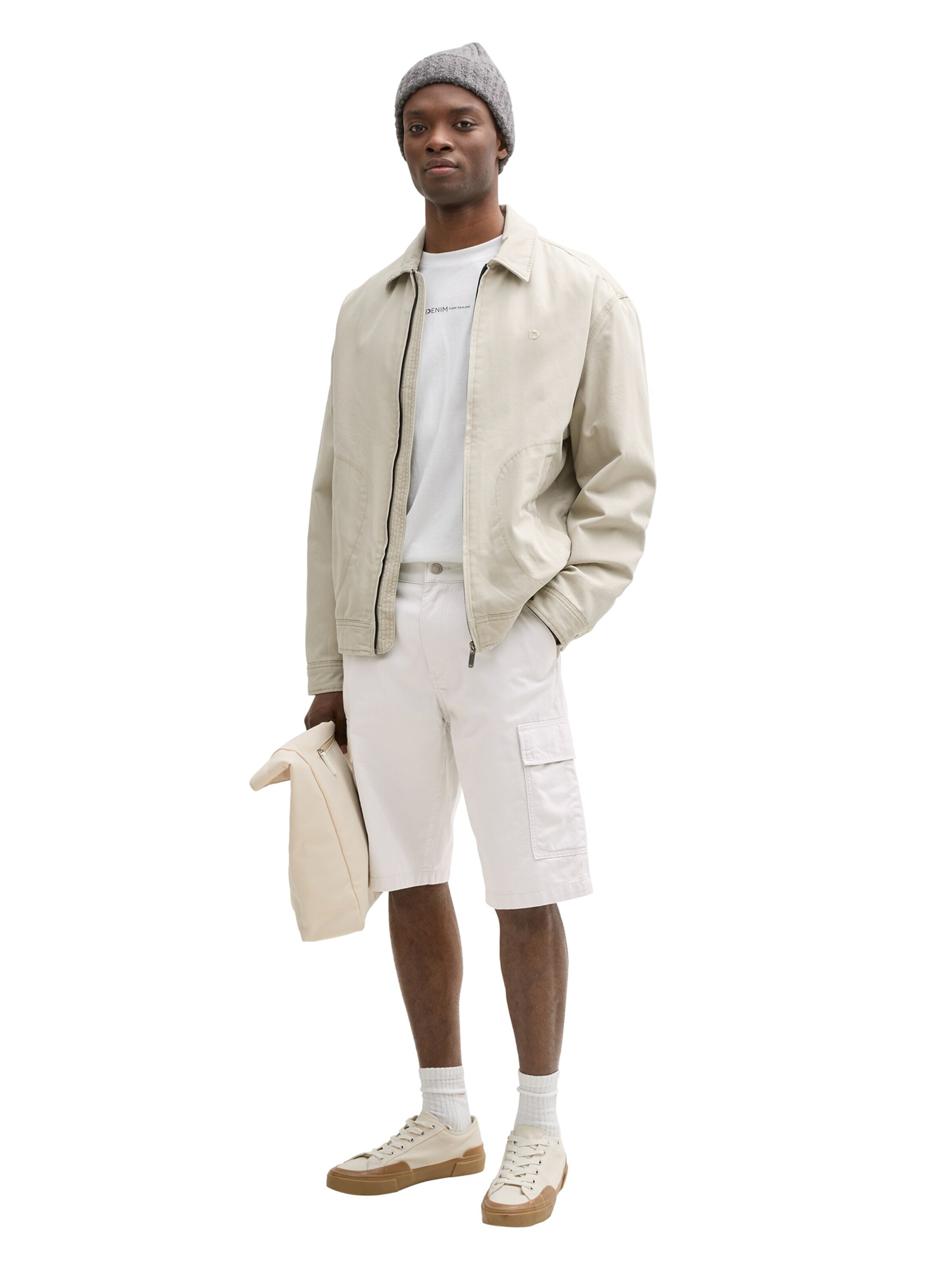 TOM TAILOR DENIM Обычный Брюки-карго в Серый