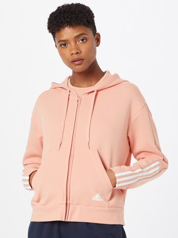 ADIDAS SPORTSWEAR Спортна жилетка с качулка в оранжево: отпред
