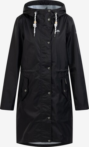 Schmuddelwedda Raincoat in Black: front