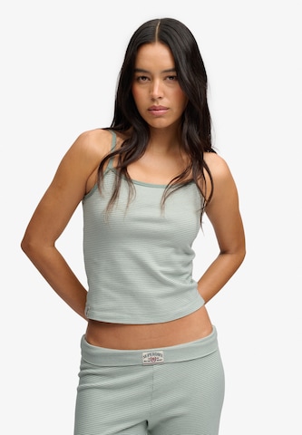 Superdry & Co Top 'Athletic Essentials' in Groen: voorkant
