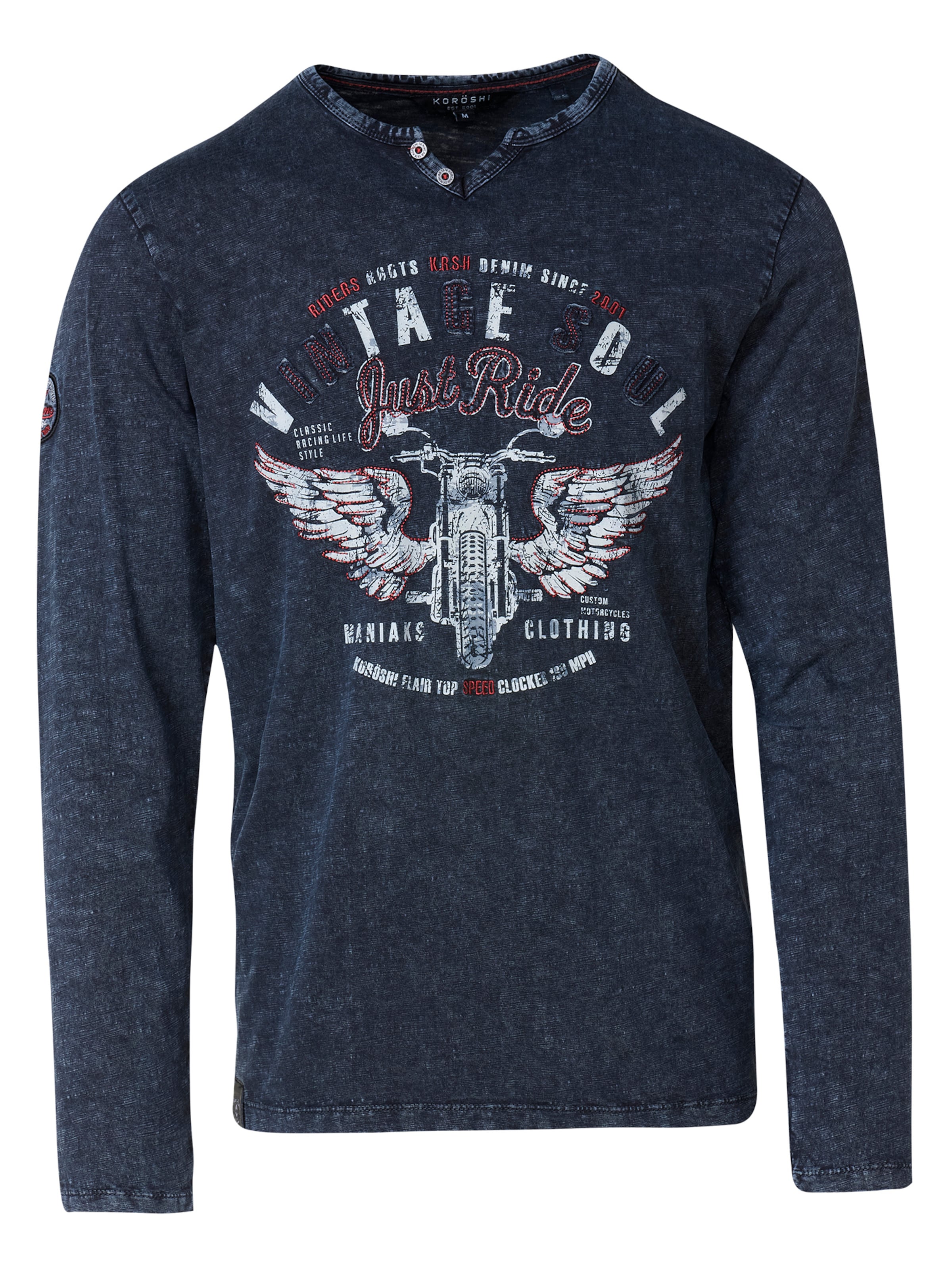 KOROSHI Μπλουζάκι σε μπλε: μπροστά