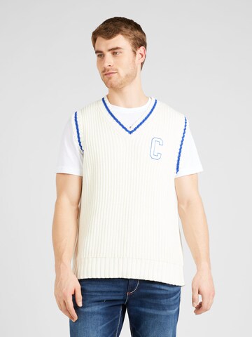 Champion Authentic Athletic Apparel Sweater Vest in Beige: front