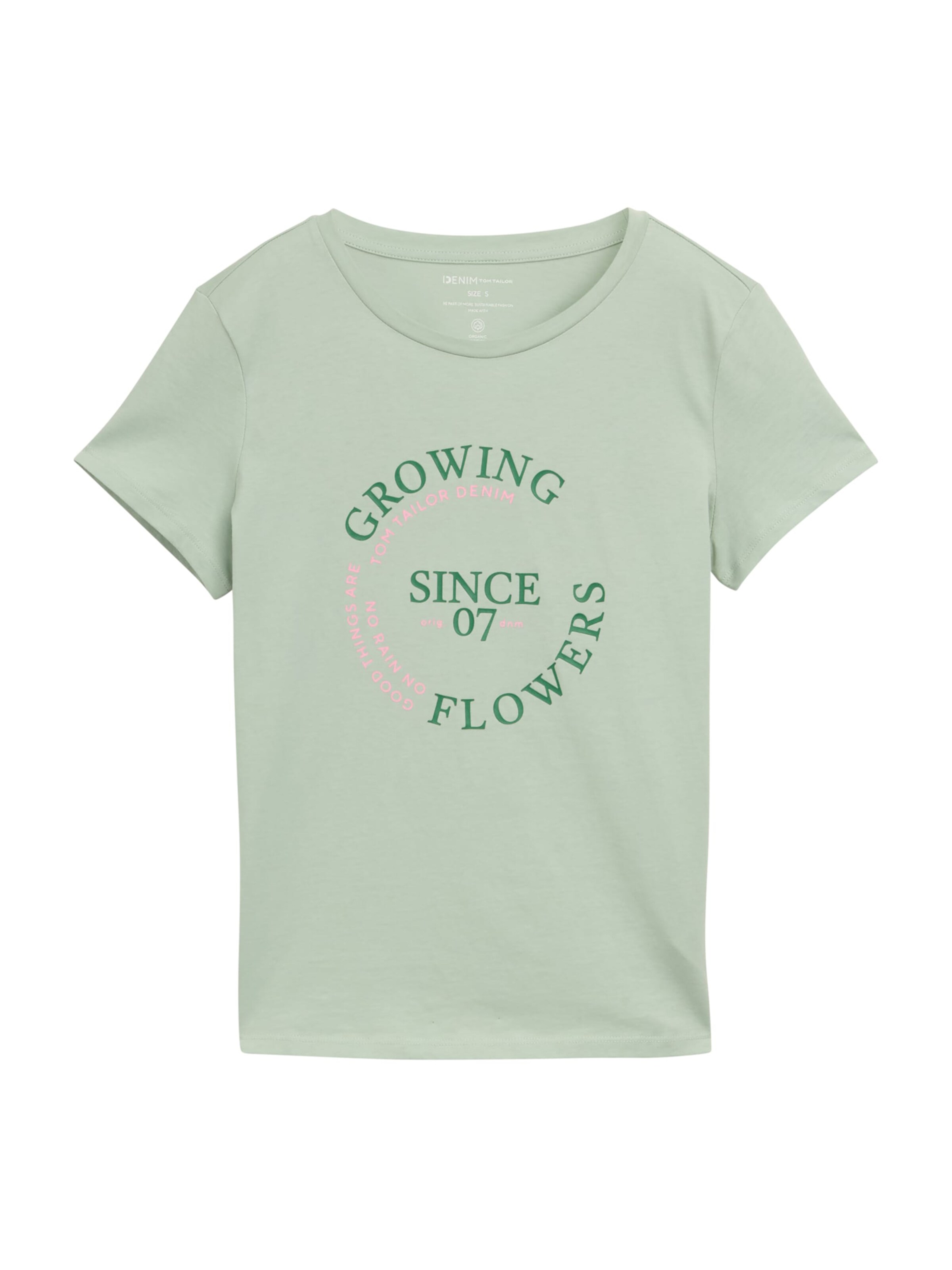 TOM TAILOR DENIM Koszulka w kolorze zielony: przód