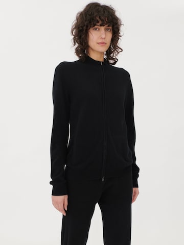 GOBI Cashmere - Cárdigan 'Women's Essential Cashmere Full-Zip Cardigan' en negro: frente
