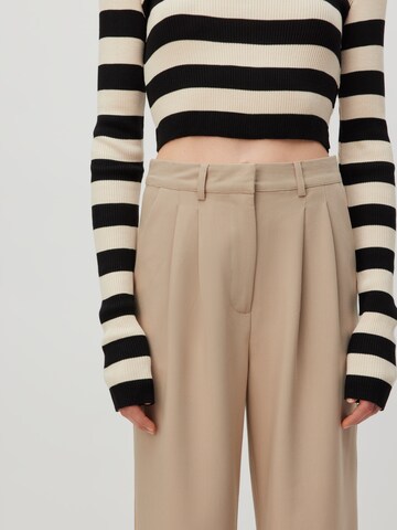 LeGer by Lena Gercke Regular Pleat-Front Pants 'Elena Tall' in Beige