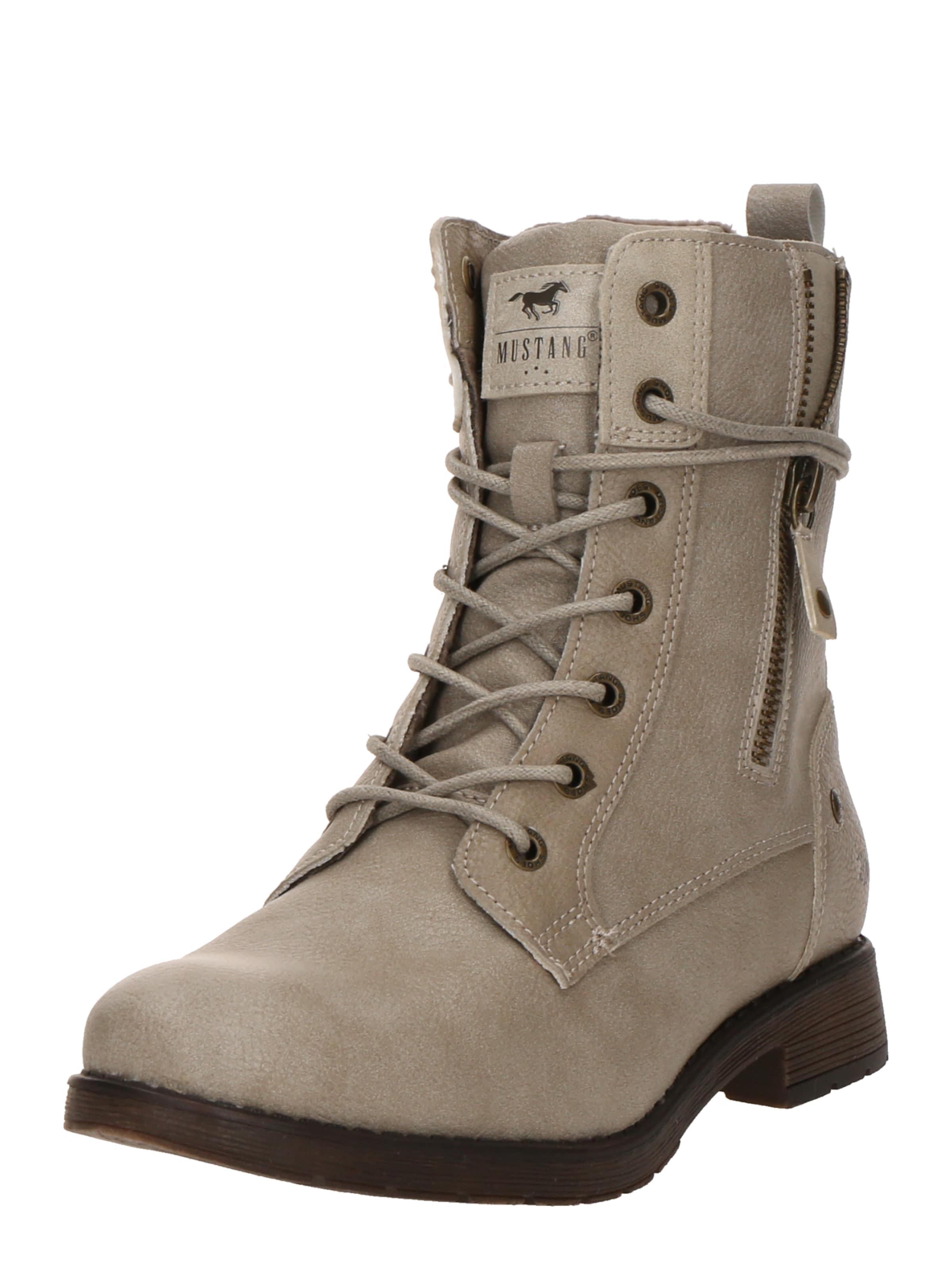 MUSTANG Schnürstiefelette in Grau: Vorderseite