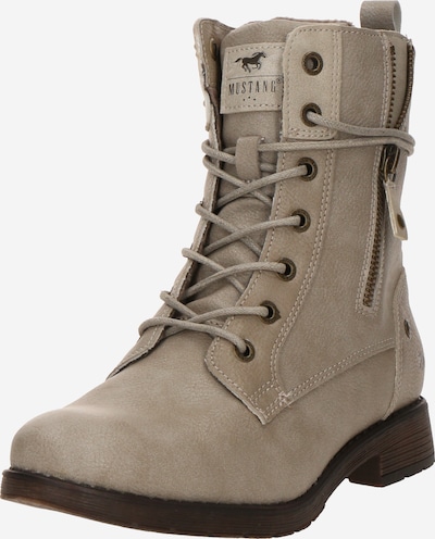 MUSTANG Schnürstiefelette in hellgrau, Produktansicht