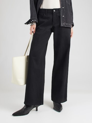 Baggy Jeans de la HOLLISTER pe negru: față