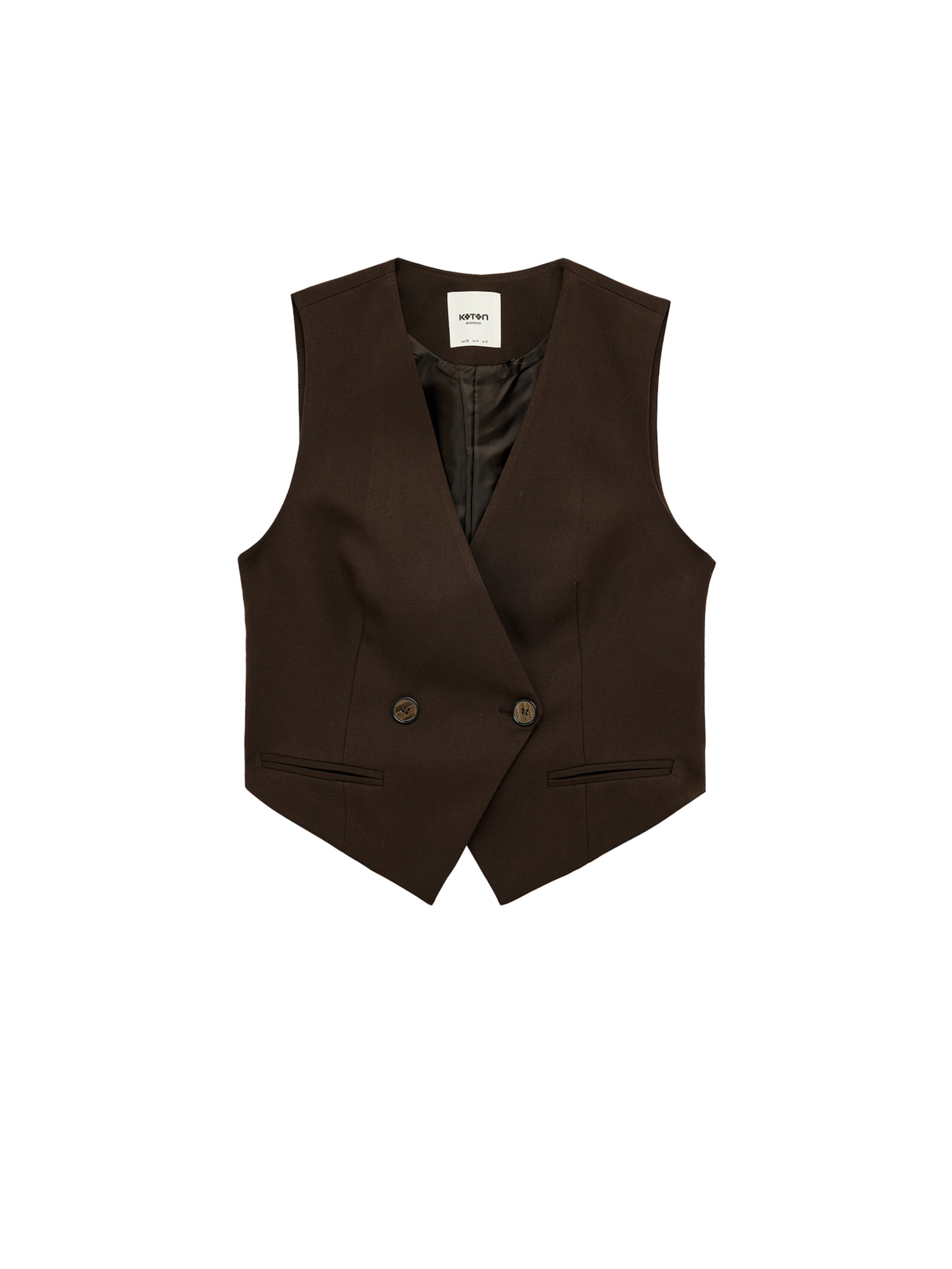 Koton Gilet in Bruin: voorkant