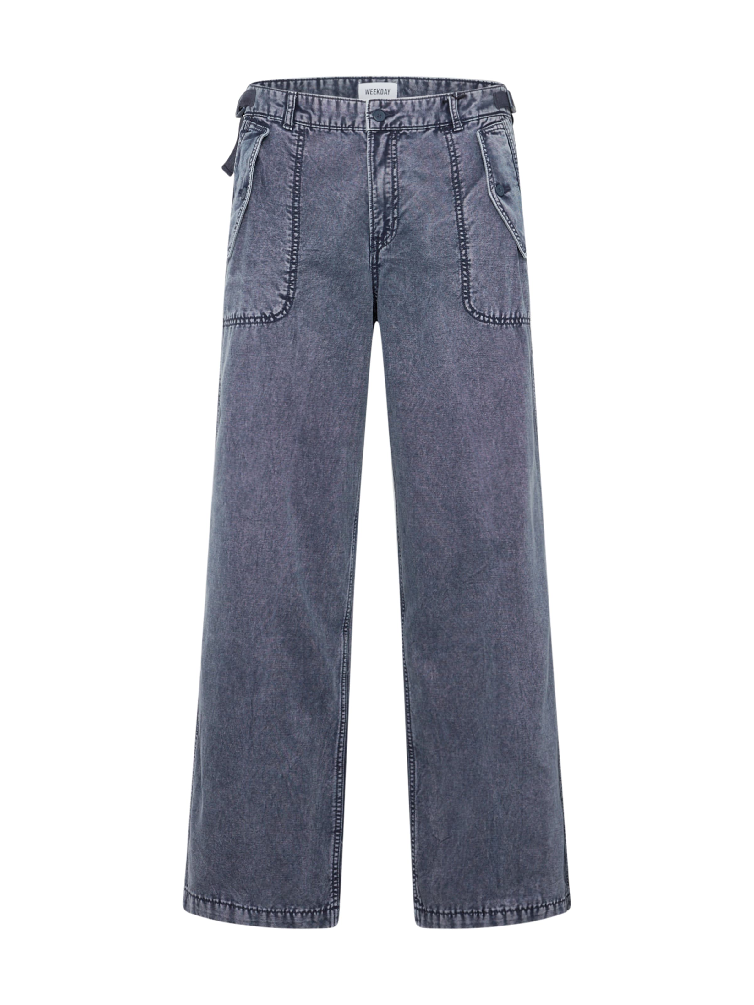 Pantaloni 'Frej' WEEKDAY pe albastru închis, Vizualizare produs