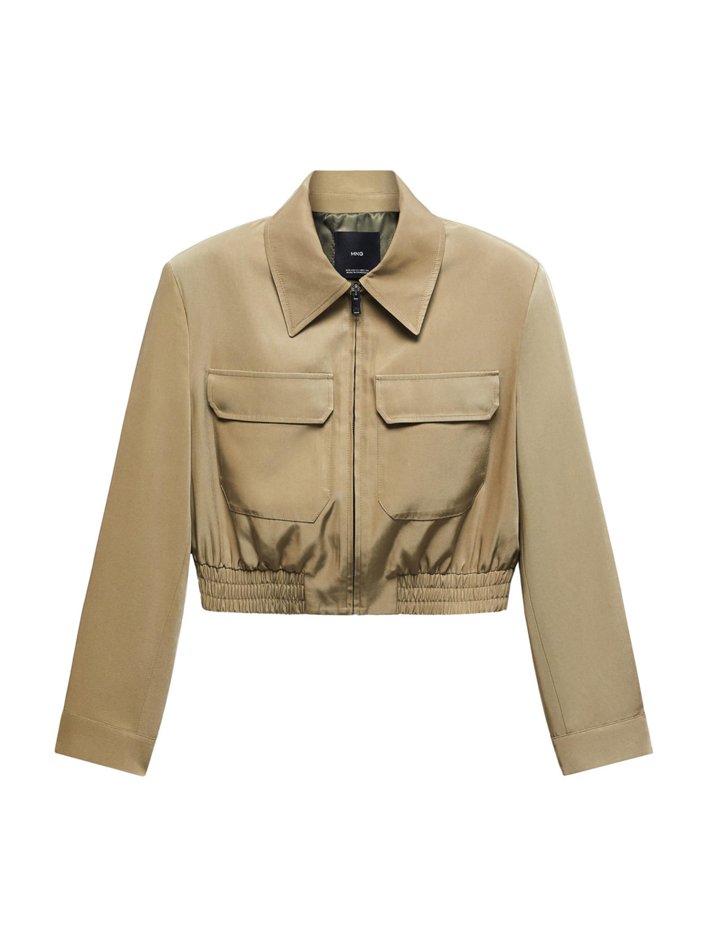 MANGO Between-Season Jacket 'Insect' in Green: front