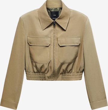 MANGO Between-Season Jacket 'Insect' in Green: front