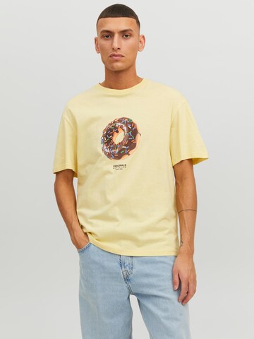 T-Shirt JACK & JONES en jaune : devant