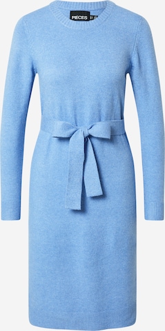 PIECES Úpletové šaty 'Cava' – modrá: přední strana