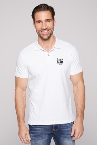 CAMP DAVID Shirt in White: front