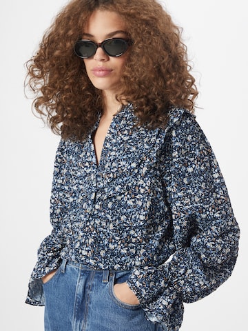PULZ Jeans Blouse in Blue